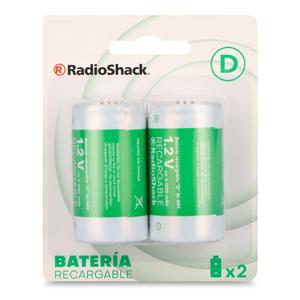Batería Recargable D RadioShack 5000 mAh 2 piezas