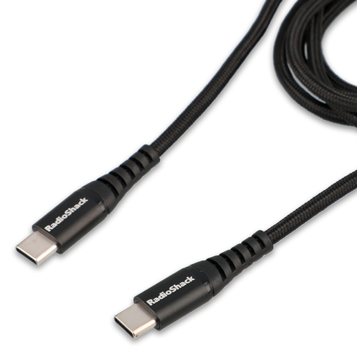 Cable USB Tipo C a C RadioShack 91 cm Trenzado Negro
