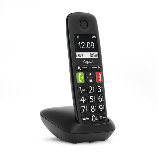 Teléfono Inalámbrico con Identificador E290 Gigaset Negro