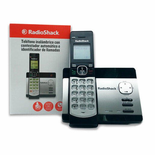 Teléfono Inalámbrico con Identificador RadioShack CS5129 / Plata