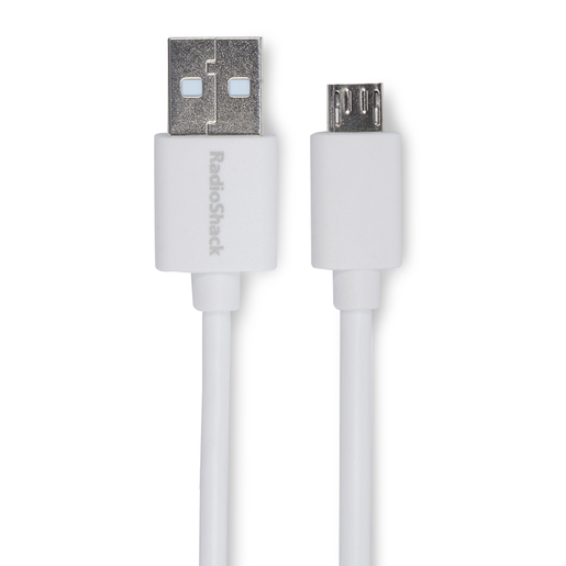 Cable USB a Micro USB RadioShack / 91 cm / Plástico / Blanco