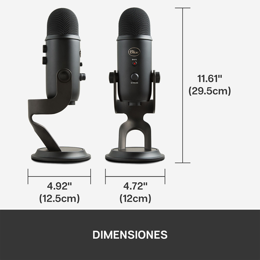 Micrófono Profesional Blue Yeti / Negro / USB