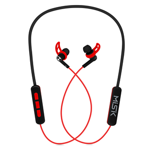 Audífonos Bluetooth Deportivos Misik Sport MH608 / In ear / Negro con rojo