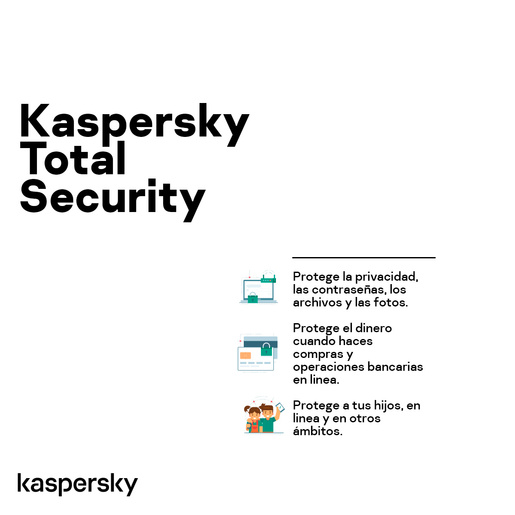 Antivirus Descargable Kaspersky Total Security / 2 años / 1 dispositivo
