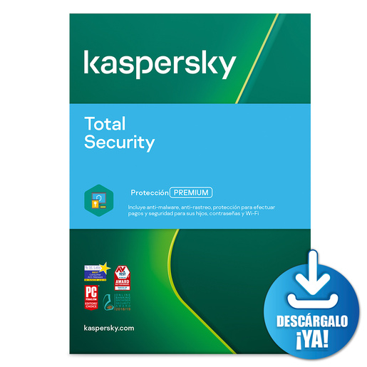 Antivirus Descargable Kaspersky Total Security / 2 años / 1 dispositivo