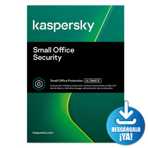 Antivirus Descargable Kaspersky Small Office Security / 3 años / 20 PC / 20 dispositivos móviles / 2 servidores de archivos