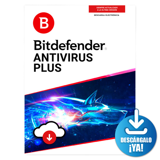 Antivirus Descargable Bitdefender Plus / 2 años / 10 usuarios