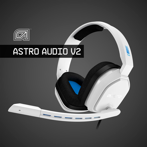 Audífonos Gamer Astro A10 / PlayStation 4 / PlayStation5 / Blanco con azul