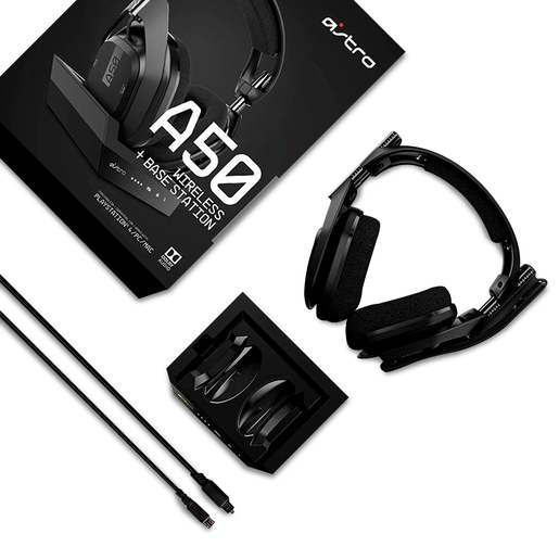 Audífonos Gamer Inalámbricos Astro A50 / PlayStation 5 / Negro con plata