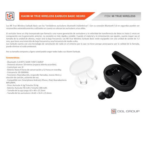 artería ética internacional Audífonos Bluetooth Xiaomi Mi True Wireless Earbuds Basic In ear Negro | RadioShack México artería ética internacional Audífonos Bluetooth Xiaomi Mi True Wireless Earbuds Basic In ear Negro | RadioShack México