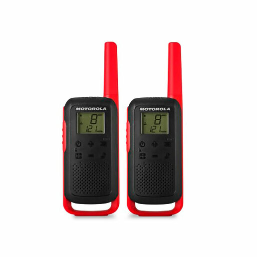 Radio de dos Vías Motorola Talkabout T210 / 20 millas / 22 canales / Negro con rojo / 2 piezas