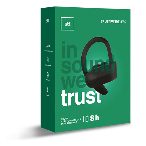 Audífonos Bluetooth STF Trust True Wireless / In ear / Negro