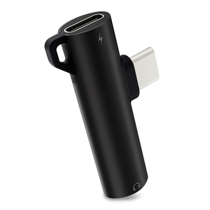 Adaptador Tipo C a Tipo C y 3.5 mm Devia EC133 / Negro Adaptador Tipo C a Tipo C y 3.5 mm Devia EC133 / Negro