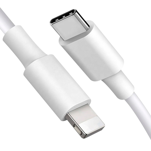 Cable USB PD Tipo C a Lightning Devia Smart / 1 m / Blanco