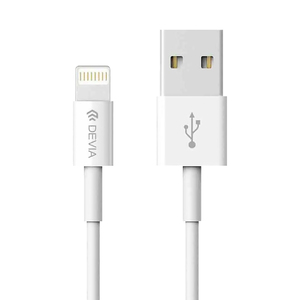 Cable USB a Lightning Devia Smart / Blanco / 1 m