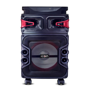Bafle Amplificado con Tornamesa Icon ICBAFDJ / 12 pulgadas / 12000 W PMPO / Bluetooth / Negro