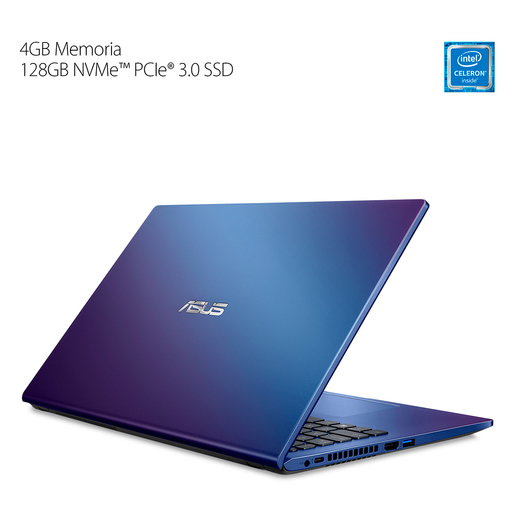 Laptop Asus VivoBook X509MA-BR380T / 15.6 Plg. / Intel Celeron / SSD 128gb / RAM 4gb / Azul