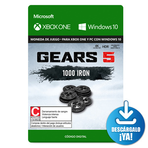 Gears 5 Iron / 1000 monedas de juego digitales / Xbox One / Windows / Descargable Gears 5 Iron / 1000 monedas de juego digitales / Xbox One / Windows / Descargable