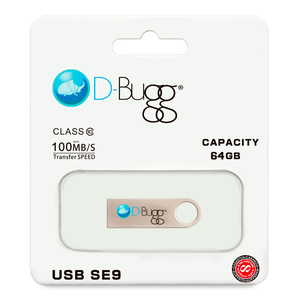 Memoria USB DBugg DB64 / 64 gb / Plata