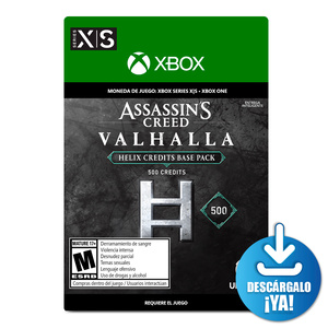 Assassins Creed Valhalla Helix Credits Base Pack / 500 monedas de juego digitales / Xbox One / Xbox Series X·S / Descargable Assassins Creed Valhalla Helix Credits Base Pack / 500 monedas de juego digitales / Xbox One / Xbox Series X·S / Descargable