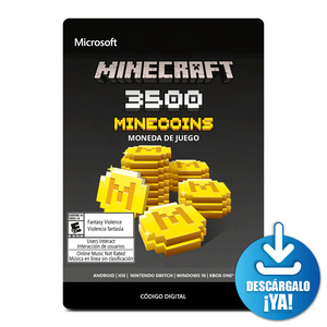 Minecraft Minecoins / 3500 monedas de juego digitales / Descargable