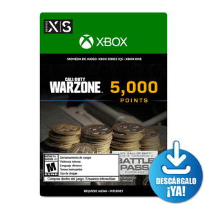 Call of Duty Warzone Points / 5000 monedas de juego digitales / Xbox One / Xbox Series X·S / Descargable