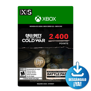 Call of Duty Black Ops Cold War Points / 2400 monedas de juego digitales / Xbox One / Xbox Series X·S / Descargable