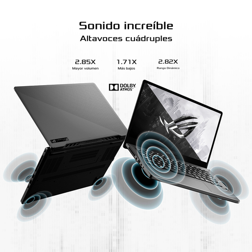 Laptop Gamer Asus ROG Zephyrus G14 / GeForce GTX 1650 / 14 Plg. / AMD Ryzen 7 / SSD 512 gb / RAM 8 gb / Gris