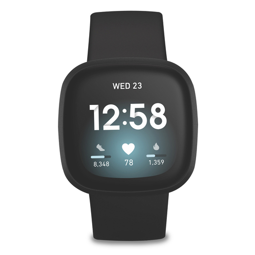 Smartwatch Fitbit Versa 3 / GPS / Negro con aluminio negro