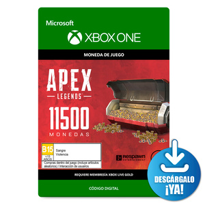 Apex Legends Coins / 11500 monedas de juego digitales / Xbox One / Descargable