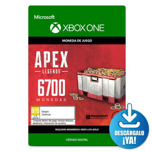 Apex Legends Coins / 6700 monedas de juego digitales / Xbox One / Descargable