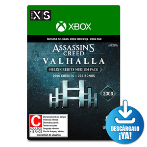 Assassins Creed Valhalla Helix Credits Medium Pack / 2300 monedas de juego digitales / Xbox One / Xbox Series X·S / Descargable Assassins Creed Valhalla Helix Credits Medium Pack / 2300 monedas de juego digitales / Xbox One / Xbox Series X·S / Descargable