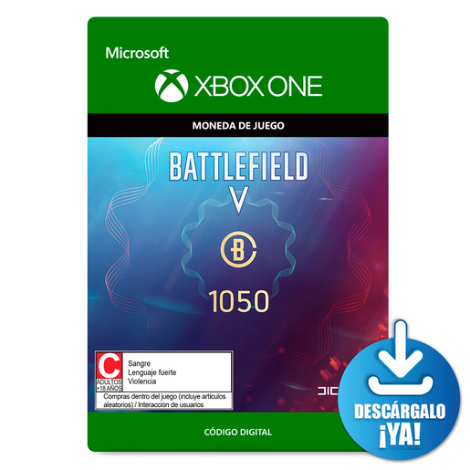 Battlefield V Coins / 1050 monedas de juego digitales / Xbox One / Descargable