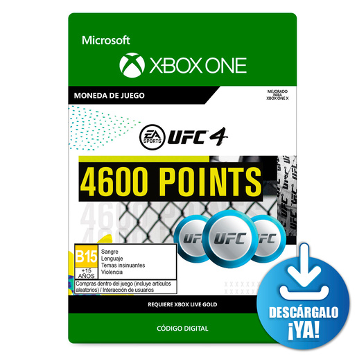 UFC 4 EA Sports Points / 4600 monedas de juego digitales / Xbox One / Descargable