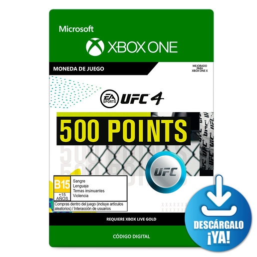 UFC 4 EA Sports Points / 500 monedas de juego digitales / Xbox One / Descargable
