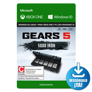 Gears 5 Iron / 5000 monedas de juego digitales / Xbox One / Windows / Descargable Gears 5 Iron / 5000 monedas de juego digitales / Xbox One / Windows / Descargable