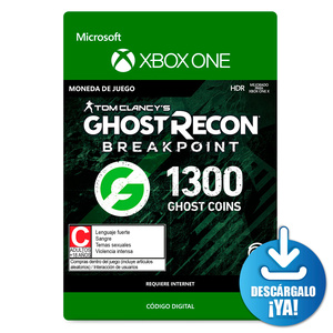 Ghost Recon Breakpoint Ghost Coins / 1300 monedas de juego digitales / Xbox One / Descargable