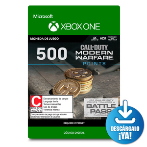 Call of Duty Modern Warfare / 500 monedas de juego digitales / Xbox One / Descargable