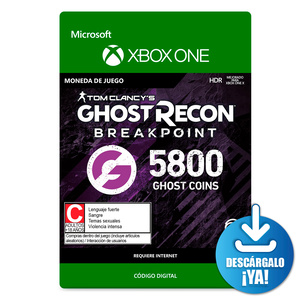 Ghost Recon Breakpoint Ghost Coins / 4800 monedas de juego digitales / Xbox One / Descargable