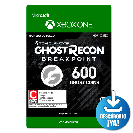Ghost Recon Breakpoint Ghost Coins / 600 monedas de juego digitales / Xbox One / Descargable