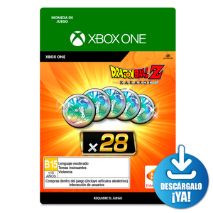 Dragon Ball Z Kakarot Coins / 28 monedas de juego digitales / Xbox One / Descargable
