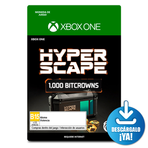 Hyper Scape Bitcrowns / 1000 monedas de juego digitales / Xbox One / Descargable Hyper Scape Bitcrowns / 1000 monedas de juego digitales / Xbox One / Descargable