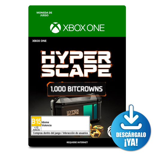 Hyper Scape Bitcrowns / 1000 monedas de juego digitales / Xbox One / Descargable