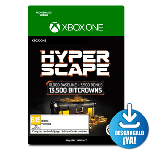 Hyper Scape Bitcrowns / 13500 monedas de juego digitales / Xbox One / Descargable