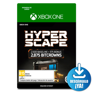 Hyper Scape Bitcrowns / 2875 monedas de juego digitales / Xbox One / Descargable