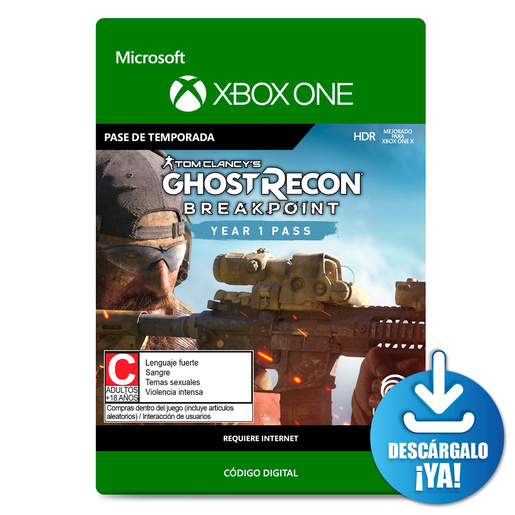 Ghost Recon Breakpoint Year 1 Pass / Pase de temporada digital / Xbox One / Descargable