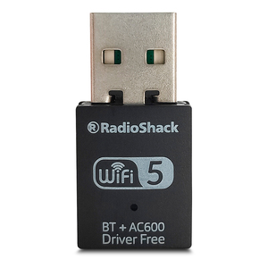 Adaptador Nano Receptor Inalámbrico USB RadioShack WD 4510AC / Negro 