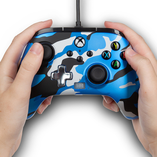 Control Alámbrico PowerA Blue Camo / Xbox Series X·S / Azul camuflaje