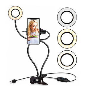 Aro de Luz 360° con Clip para Celular Misik ML309 / Negro / 61 cm Aro de Luz 360° con Clip para Celular Misik ML309 / Negro / 61 cm