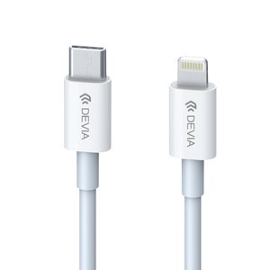 Cable USB Tipo C a Lightning Devia Smart / 1.5 m / Blanco